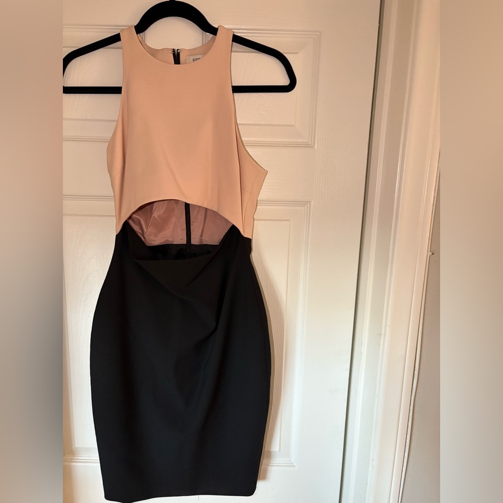 Elizabeth and James Dress in Black and Cream